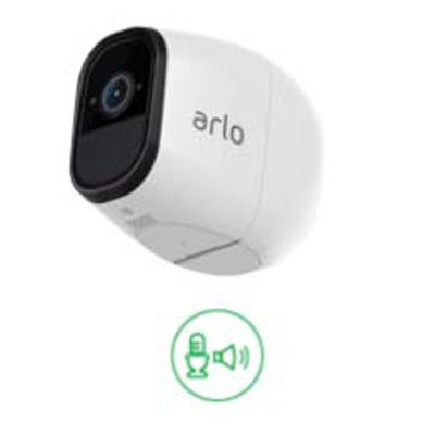 Arlo Pro security camera angled to left