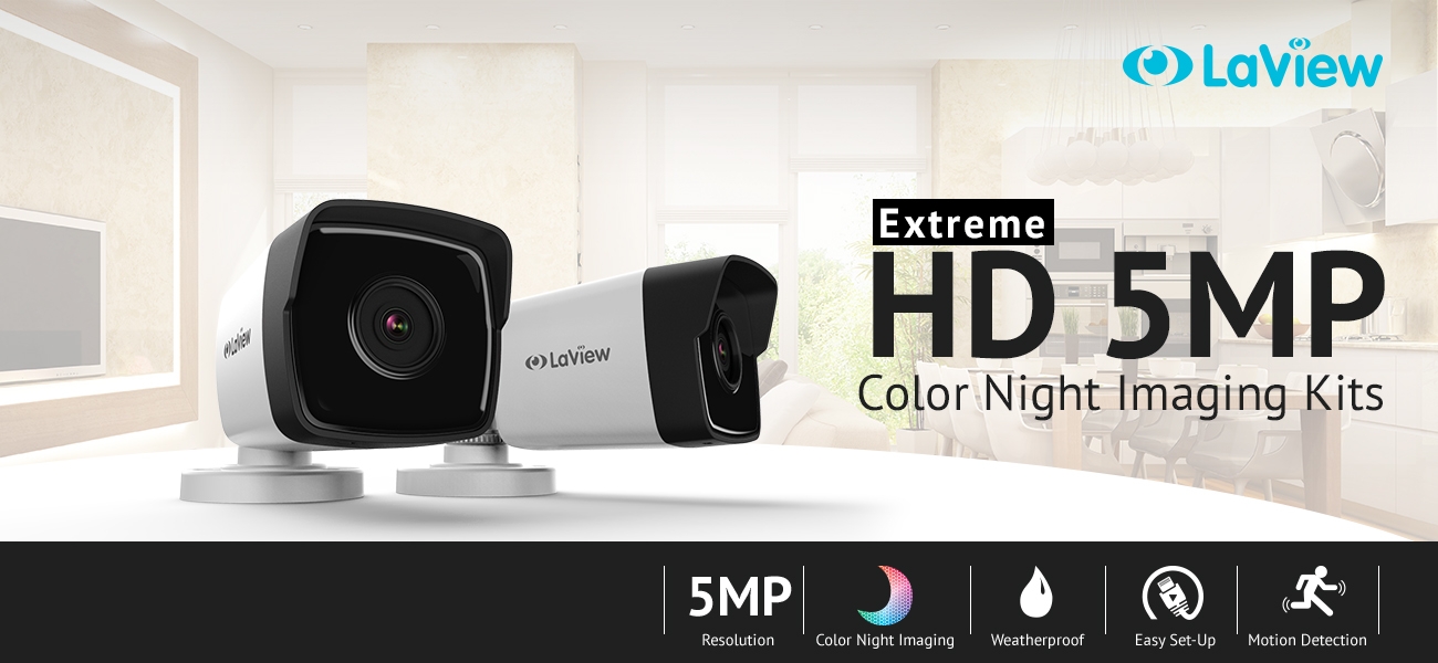 LaView 8 Channel DVR Security System with 6x Extreme HD 5MP Starlight