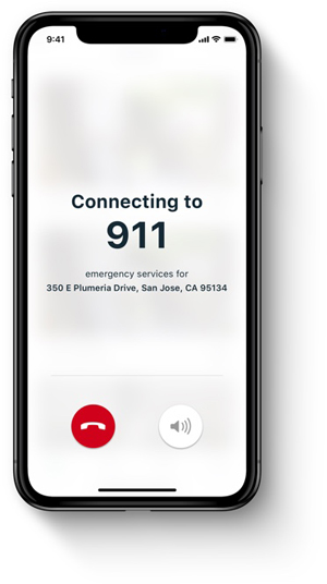 App UI: e911 Call Service