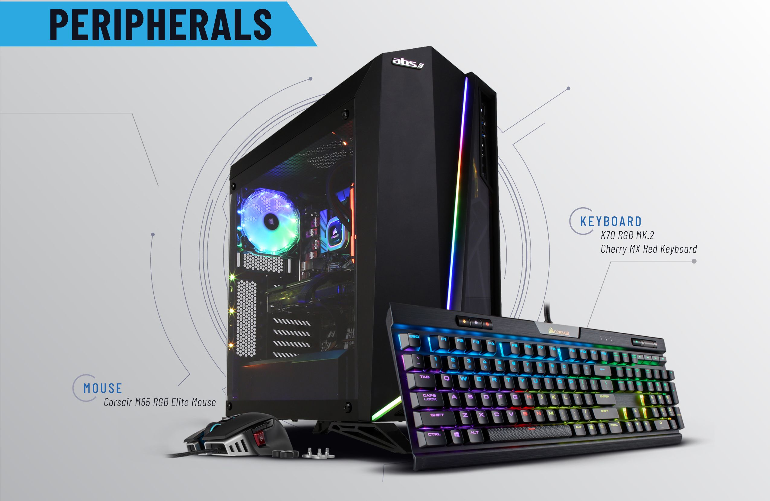 ABS iCue Spec-Omega - RYZEN 9 3900X - Radeon RX 5700 XT - 32GB DDR4 3600MHz - 1TB NVMe SSD - Liquid Cooling (240mm) - Gaming Desktop PC - Newegg com