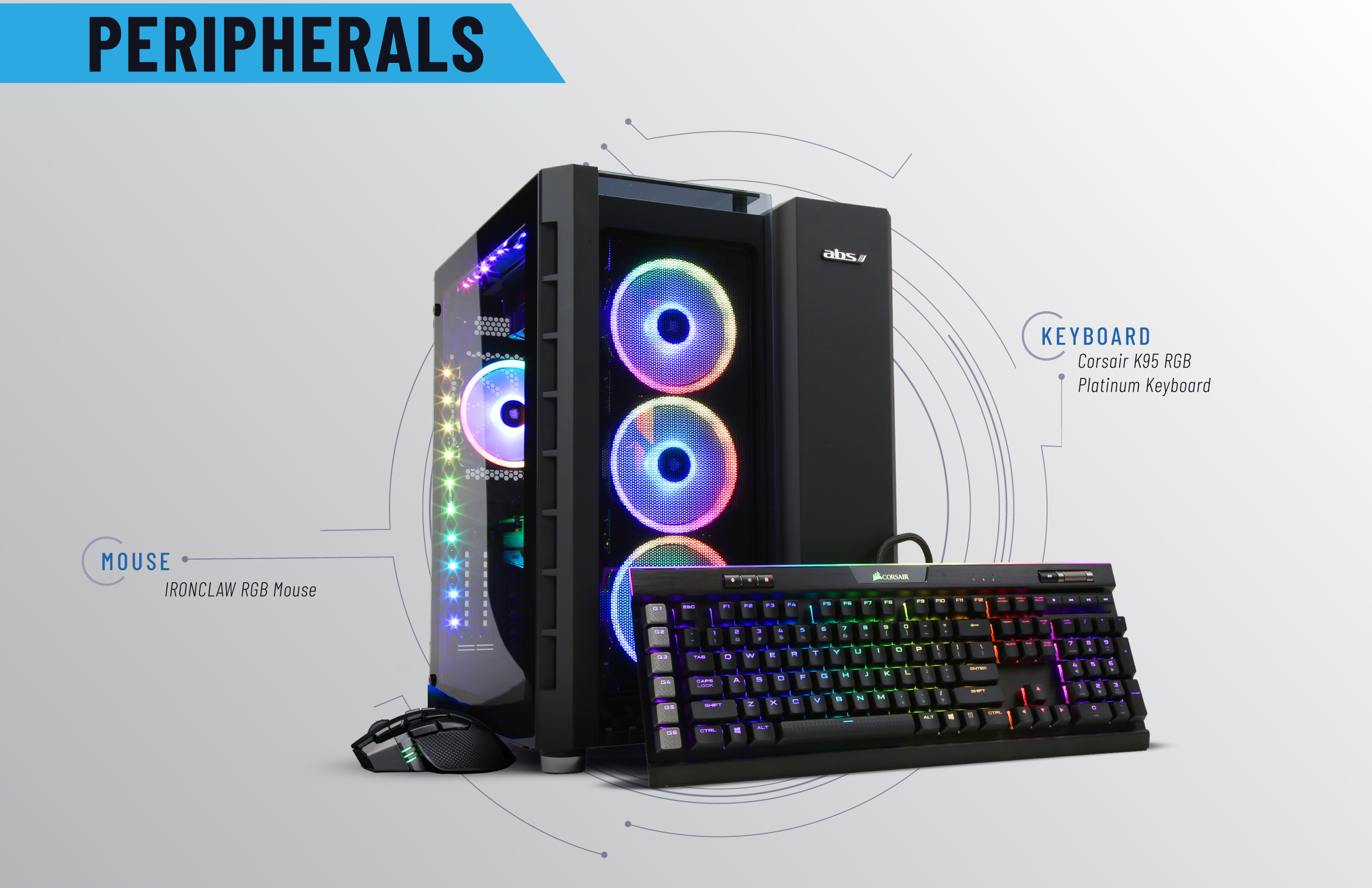 ABS iCUE Crystal C Ryzen 9 3900X Strix GeForce RTX 2080 Ti 32GB