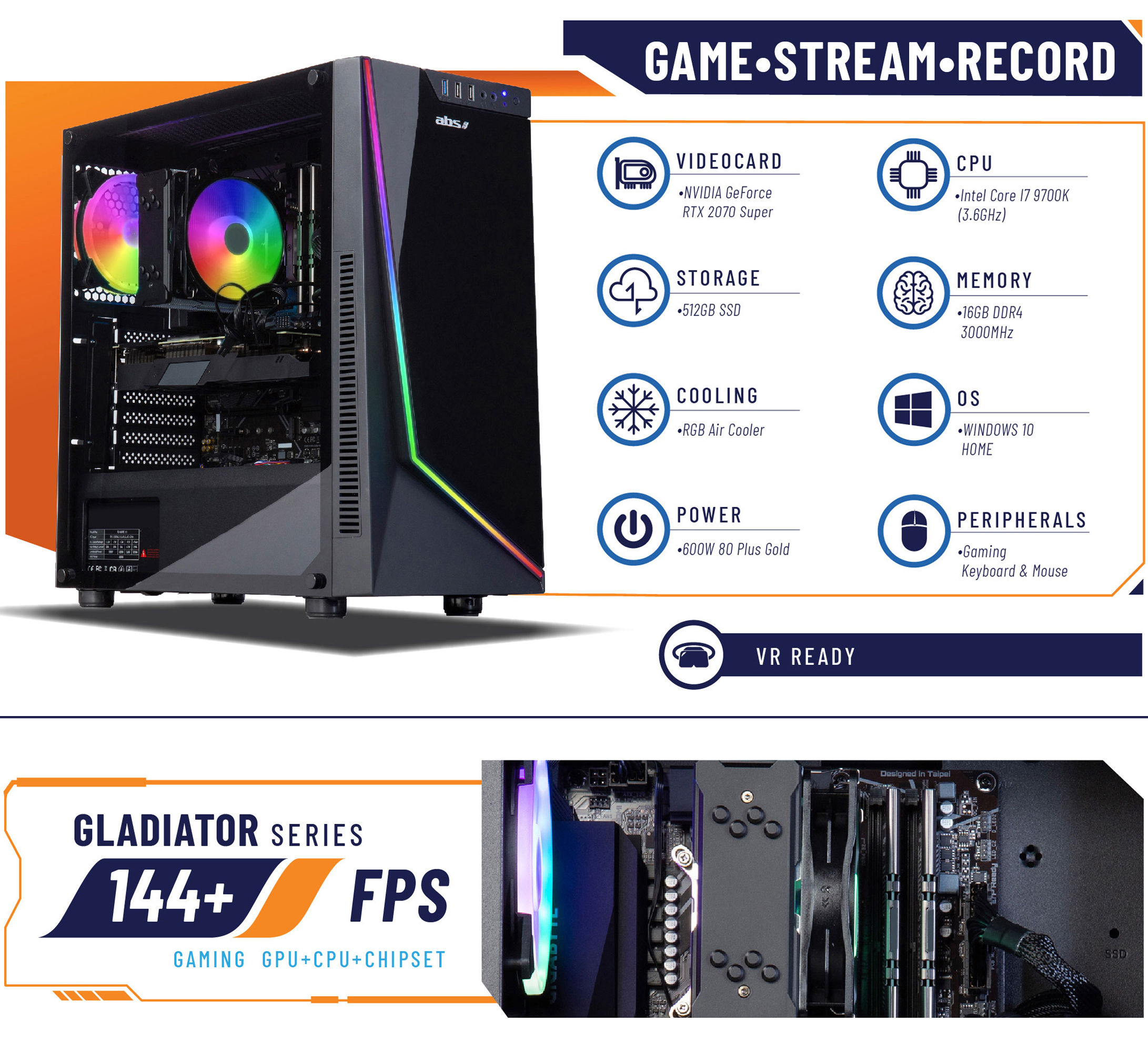 abs gladiator gaming pc intel core i7