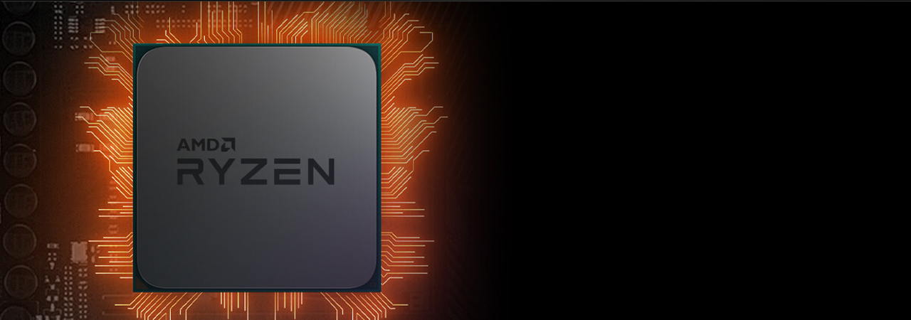 Close-up view of AMD Ryzen 3 3200G processor 