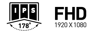 Logo - IPS, 178° view, FHD 1920x1080