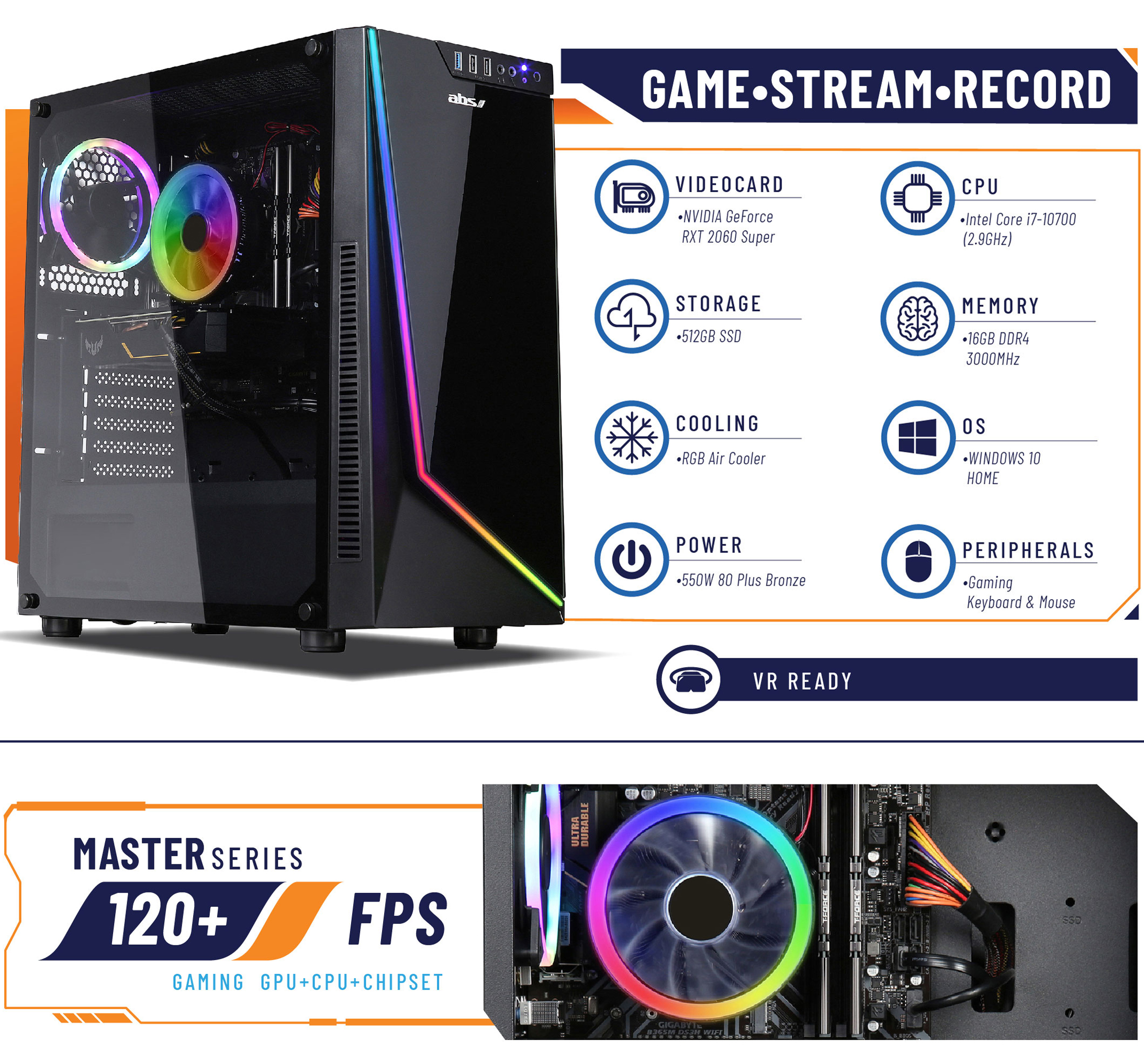 ABS Master Gaming PC- Intel i7 10700K