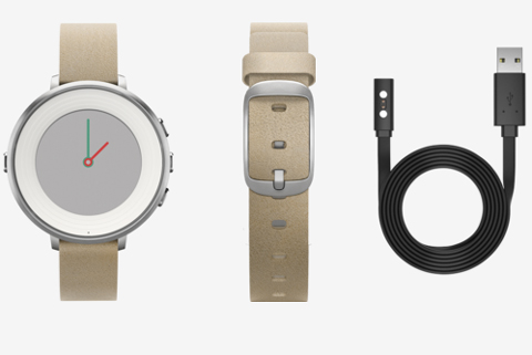 pebble time round 14mm smartwatch