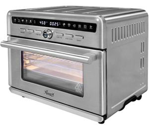 Pizza Countertop Toaster Oven 6 Slice Convection Ovens with 77 Recipes 5 Accessories 14 Presets for Bake KITCHER 26.5QT Air Fryer Oven Roast,Toast Air Fry Dehydrate Stainless Steel Silver 