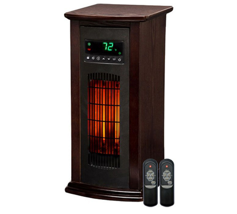 LifeSmart PCHT1029US Infrared Tower Heater w/ Wooden Cabinet - Newegg.com