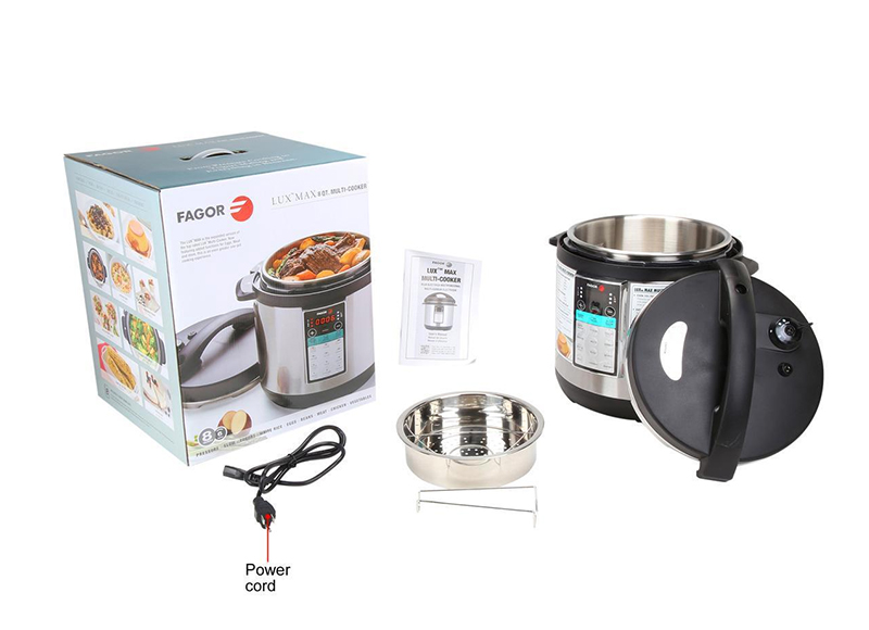 Fagor 976010395 LUX MAX MultiCooker, 8 Quart, Silver