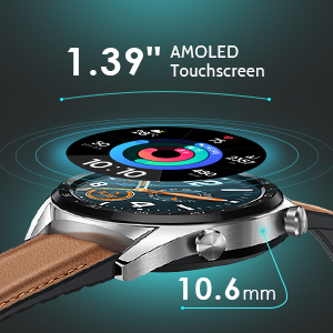 Huawei Watch GT Showing Off Its Display Through a Hovering Graphic
