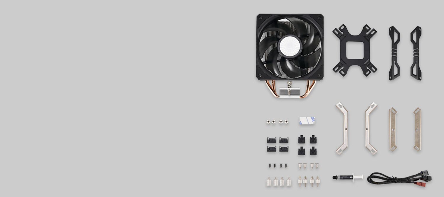 Cooler Master Hyper 212 EVO V2 CPU Air Cooler with SickleFlow 120, PWM Fan,  Direct Contact Technology, 4 copper Heat Pipes for AMD Ryzen/Intel  LGA1200/1151 LGA 1700 Compatible - Newegg.com