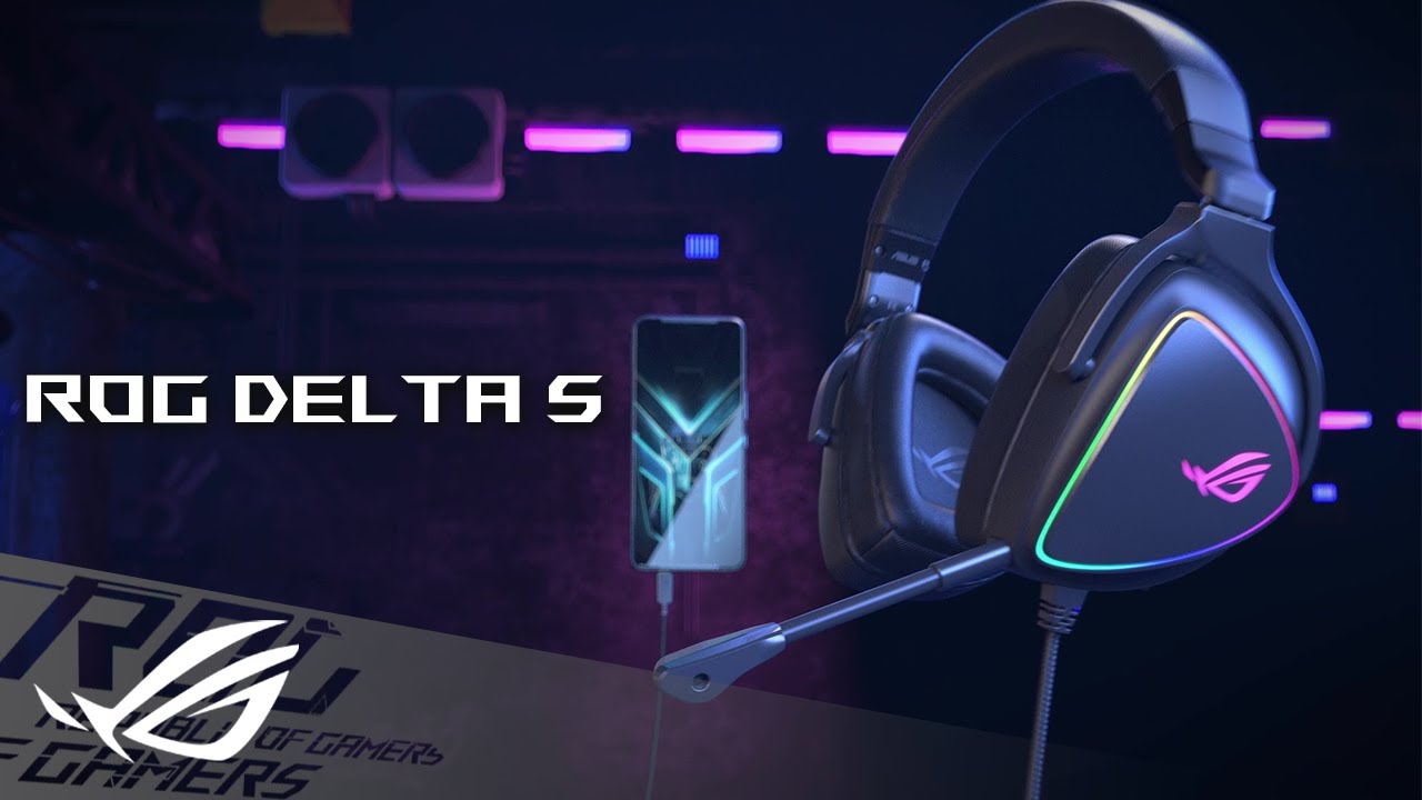 ASUS ROG Delta S Lightweight USB-C RGB Gaming Headset with AI noise-canceling mic, MQA technology, Hi-Res ESS 9281 QUAD DAC forPC, Nintendo Switch™, PlayStation®5 8 P0