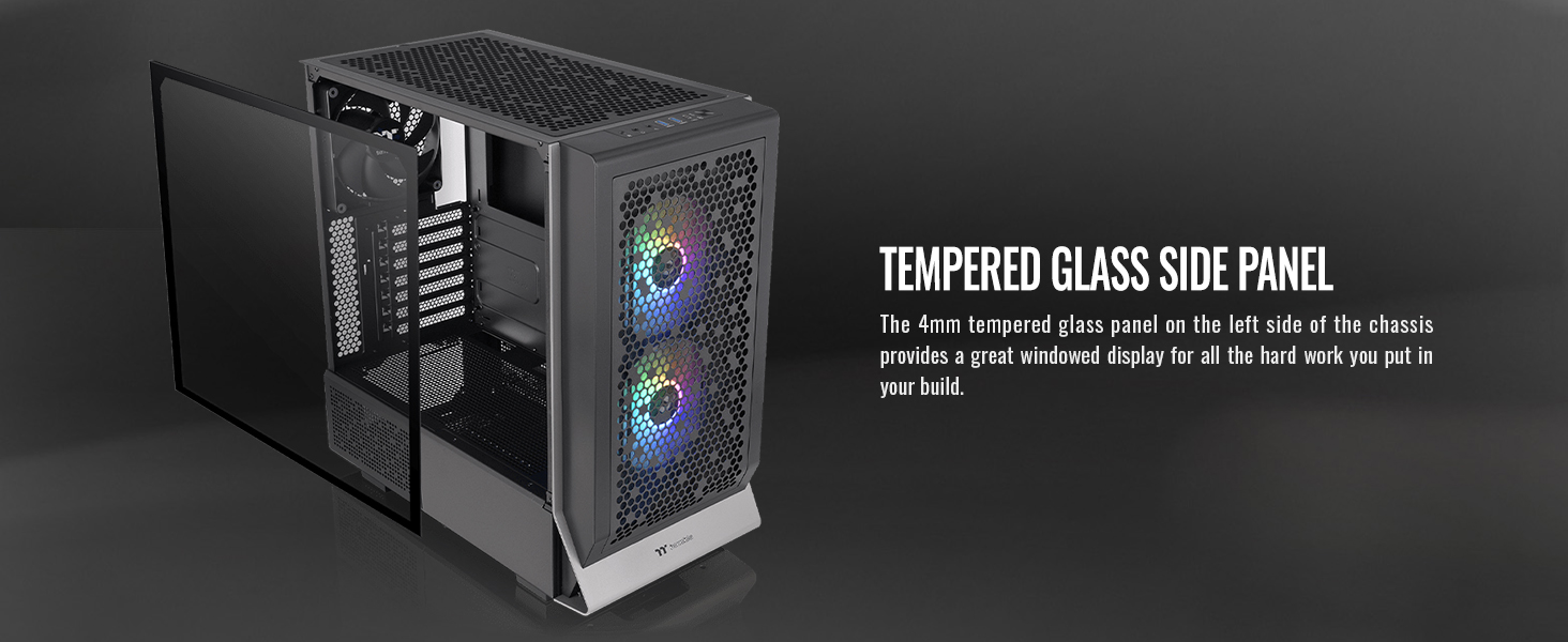 Thermaltake Ceres 300 Black Mid Tower E-ATX Computer Case With Tempered ...