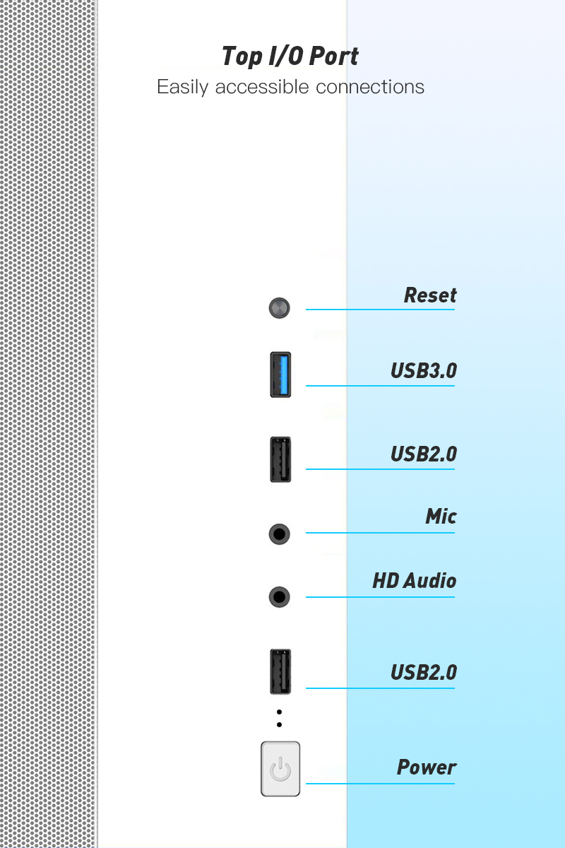 DIYPC ARGB-Q3-BK Black USB3.0 Tempered Glass Micro ATX Gaming Computer ...