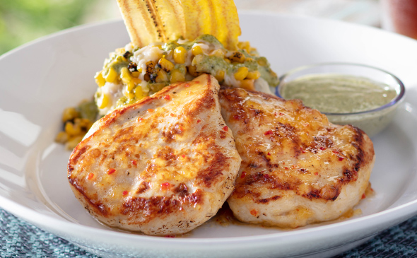 Grilled Chicken with Cilantro-Crema
