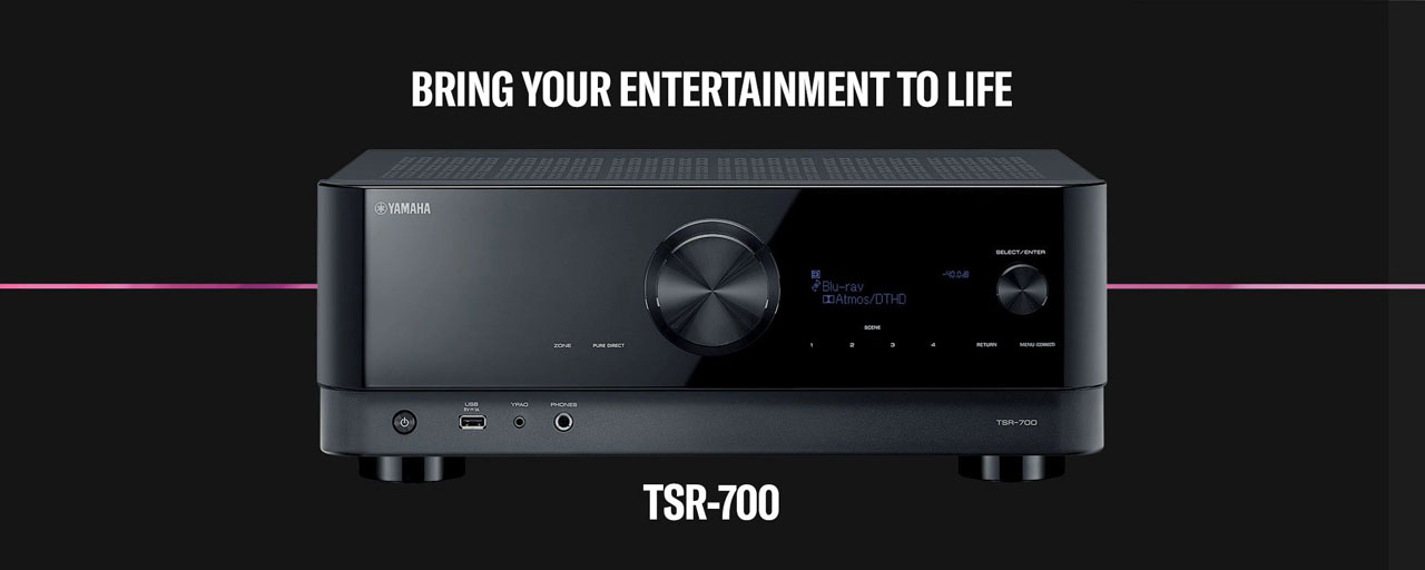 Renewed Yamaha TSR-700 7.1 Channel AV Receiver with 8K HDMI and MusicCast 