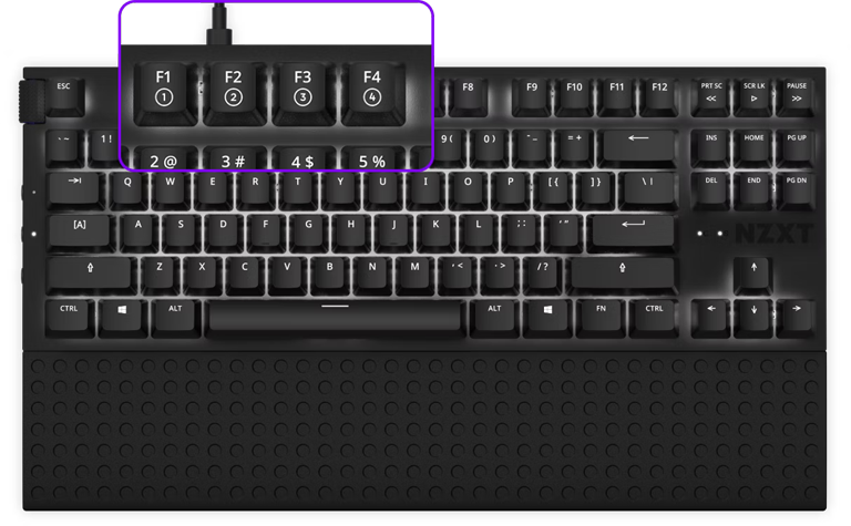 NZXT Function Mini TKL Mechanical Keyboard - KB-175US-WR- PC Gaming ...