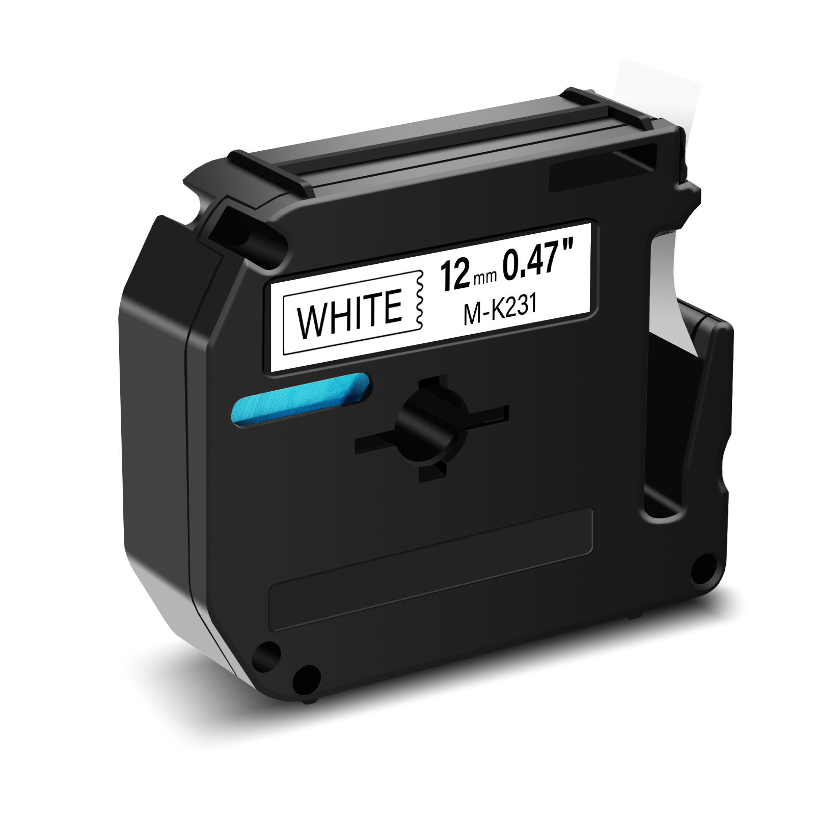 GREENCYCLE 10PK 12mm 8m Black on White MK231 M231 MK231 Label Tape