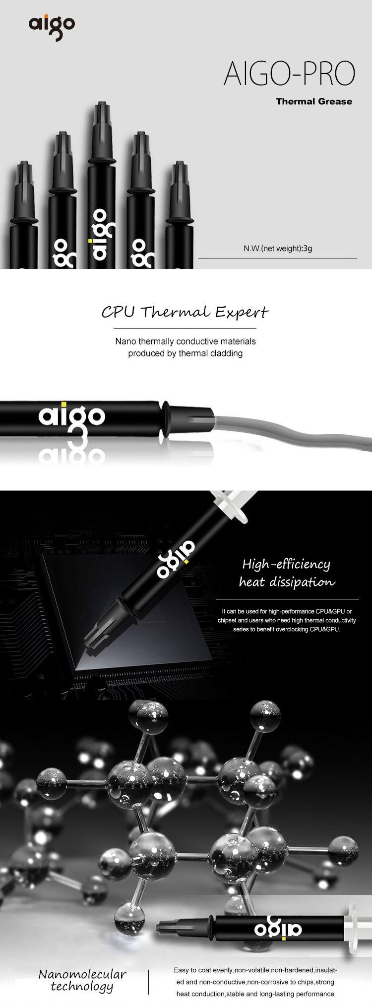 aigo pro CPU Thermal Grease Thermal Paste Silicone thermal silica gel