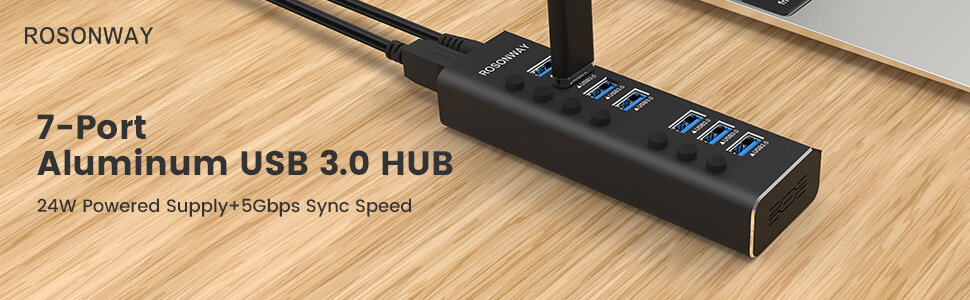 USB Splitter 3.0 High Speed Transmission Hub Hub Wuhuizhenjingxiaobu Hub Line Length 20 cm Beautiful Appearance Color : Black, Size : 1 m 