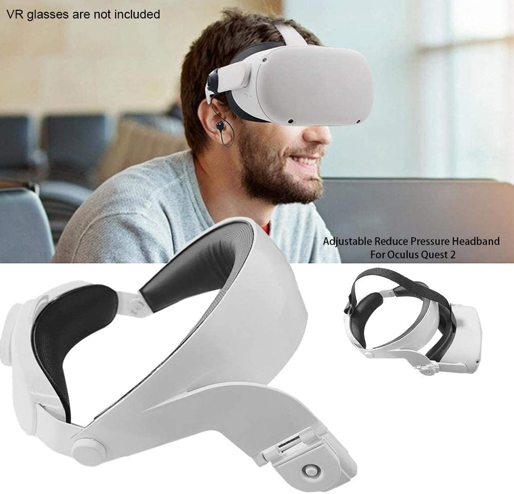 Lightweight /& Enhanced Comfort in VR Gaming - 2021 New Oculus Quest 2 Head Strap Ideal Replacement for Oculus Quest 2 Elite Strap