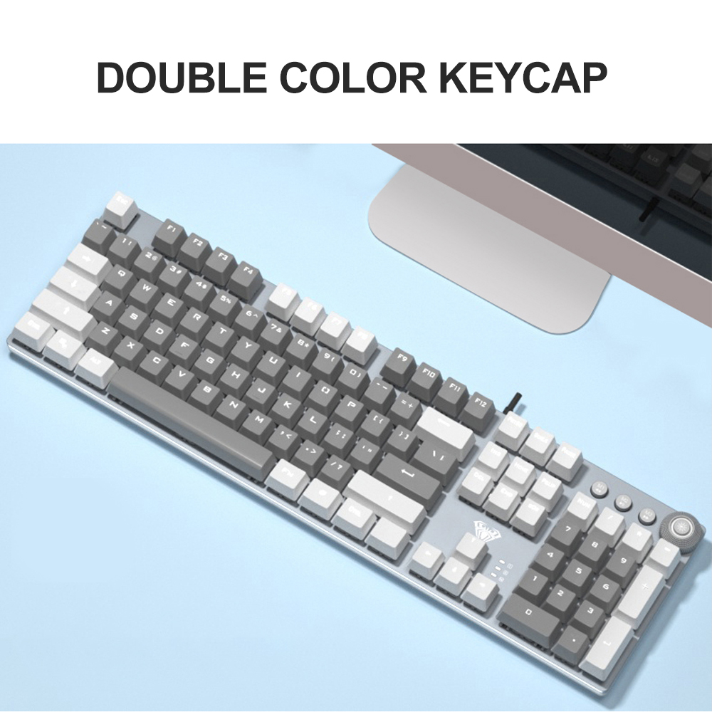 AULA F2088 Mechanical Gaming Keyboard with Media Keys, Removable Wrist ...