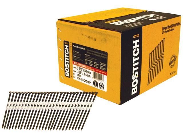 Bostitch Stanley RH S16D131EP 5,000 Count 3 1/2" 16d Plain Shank Stick Nails