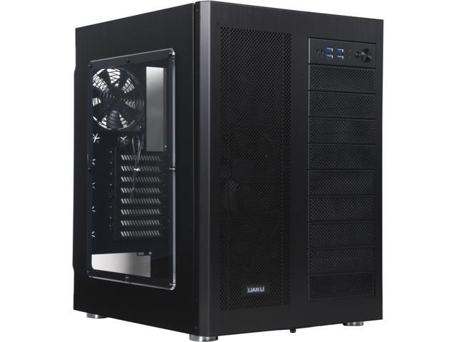 LIAN LI PC-D600WB Black Aluminum ATX Full Tower Computer Case ATX PSU ...