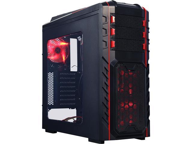 DIYPC Skyline-06-WR Black/Red Dual USB 3.0 ATX Full Tower Gaming ...