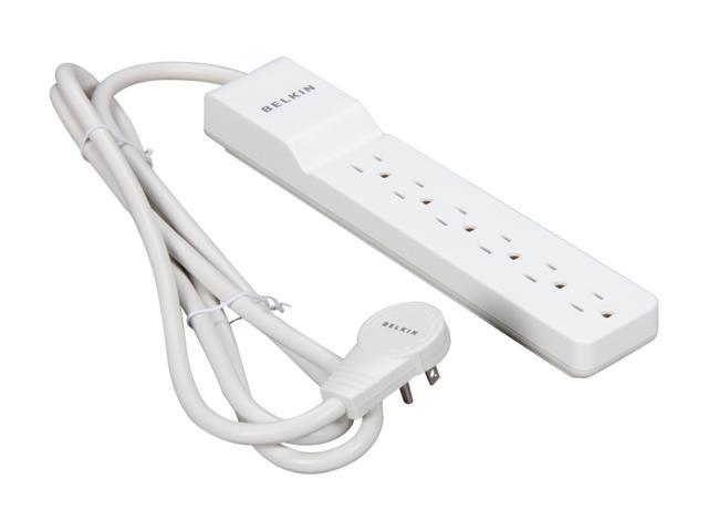 BELKIN BE106001 06R 6 ft 6 Outlets 720 J Home/Office SlimLine Surge Suppressor