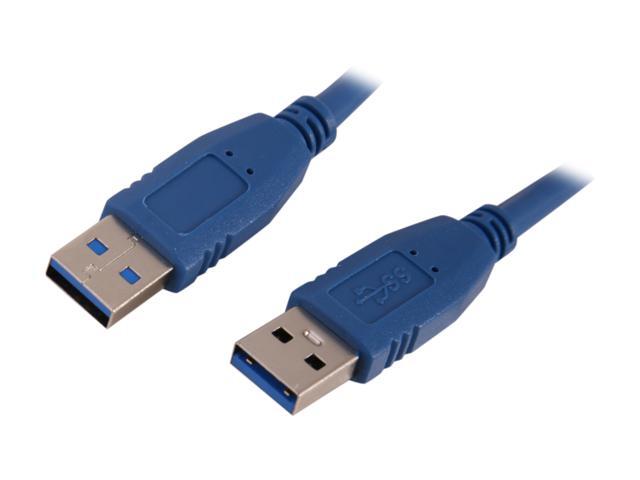 Nippon Labs USB3-3MM 3 ft. Blue USB 3.0 A Male to A Male Cable