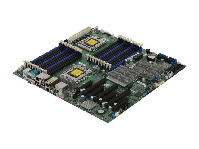 Open Box SUPERMICRO MBD X8DAH+ F O Dual LGA 1366 Intel 5520  Enhanced Extended ATX Dual Intel Xeon 5500 and 5600 Series Server Motherboard