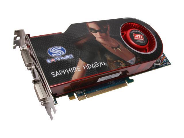 SAPPHIRE Radeon HD 4870 DirectX 10.1 100247L 512MB 256-Bit GDDR5 PCI Express 2.0 x16 HDCP Ready CrossFireX Support Video Card