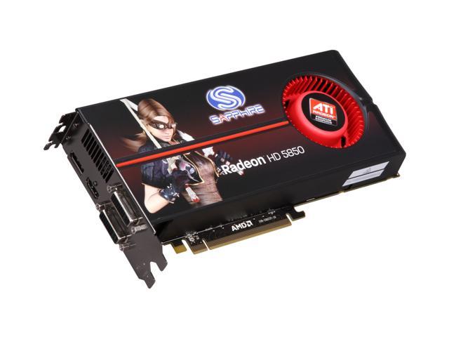 SAPPHIRE 100282SR Radeon HD 5850 1GB 256 bit GDDR5 PCI Express 2.0 x16 HDCP Ready CrossFire Supported Video Card w/ATI Eyefinity