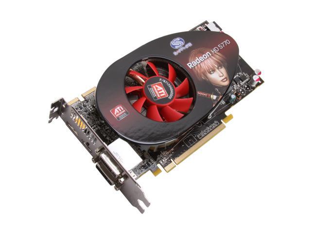 SAPPHIRE Radeon HD 5770 DirectX 11 100283-2L 1GB 128-Bit GDDR5 PCI Express 2.0 x16 HDCP Ready CrossFireX Support Video Card