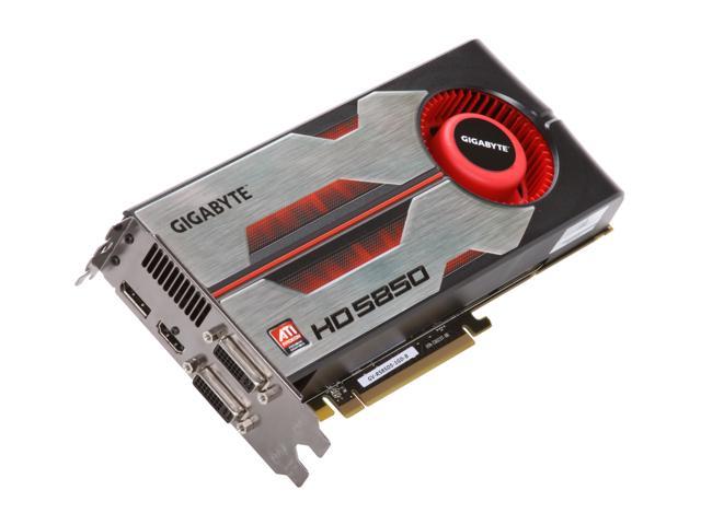 GIGABYTE GV R585D5 1GD B Radeon HD 5850 (Cypress Pro) 1GB 256 bit GDDR5 PCI Express 2.0 x16 HDCP Ready CrossFire Supported Video Card w/ATI Eyefinity