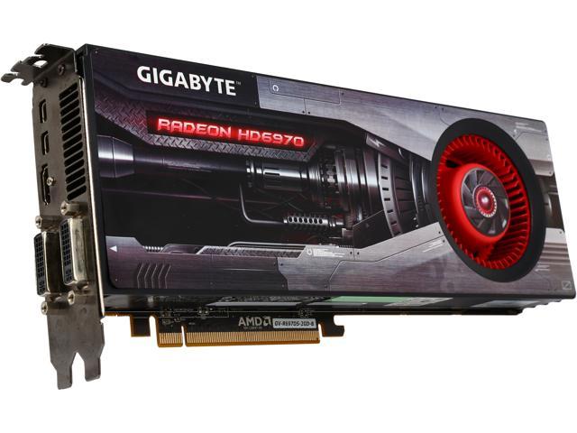 Refurbished GIGABYTE Radeon HD 6970 DirectX 11 GV R697D5 2GD B 2GB 256 Bit GDDR5 PCI Express 2.1 x16 HDCP Ready CrossFireX Support Video Card with Eyefinity