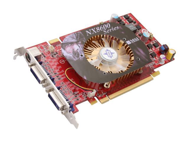 MSI GeForce 8600 GT DirectX 10 NX8600GT T2D256E OC 256MB 128 Bit GDDR3 PCI Express x16 SLI Support Video Card