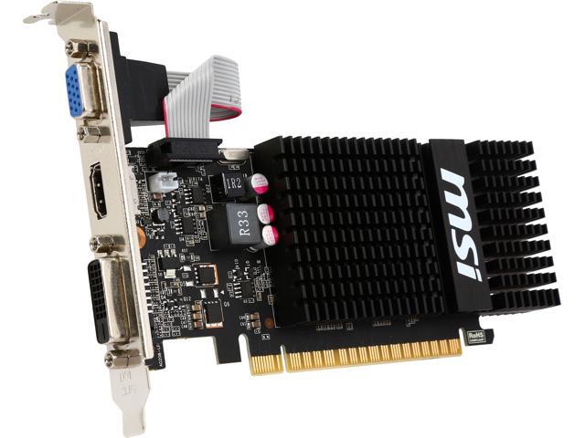 MSI GeForce GT 720 DirectX 12 N720-1GD3HLP 1GB 64-Bit DDR3 PCI Express 2.0 x16 HDCP Ready Low Profile Video Card