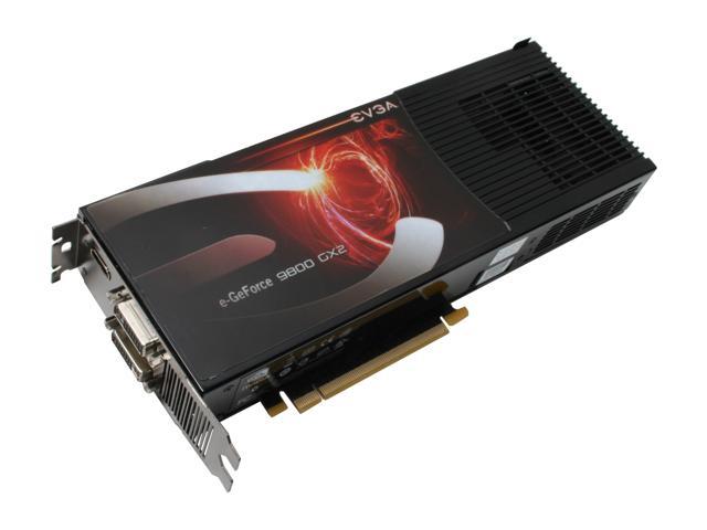 EVGA GeForce 9800 GX2 DirectX 10 01G-P3-N891-AR 1GB (512MB per GPU) 512 ...