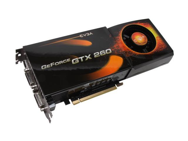 EVGA 896 P3 1266 AR GeForce GTX 260 FTW Edition 896MB 448 bit GDDR3 PCI Express 2.0 x16 HDCP Ready SLI Supported Video Card