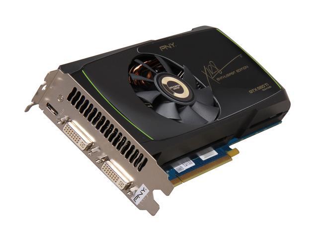 PNY GeForce GTX 560 Ti (Fermi) DirectX 11 VCGGTX560TXPB OC2 S 1GB 256 Bit GDDR5 PCI Express 2.0 x16 HDCP Ready SLI Support Video Card