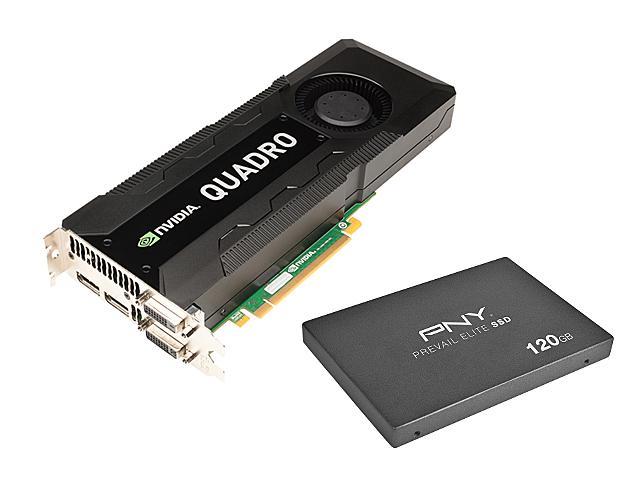 PNY VCQK5000 PB NVIDIA Quadro K5000 Bundle 4GB256 bit Workstation video card w/ PNY 120GB Prevail Elite SSD