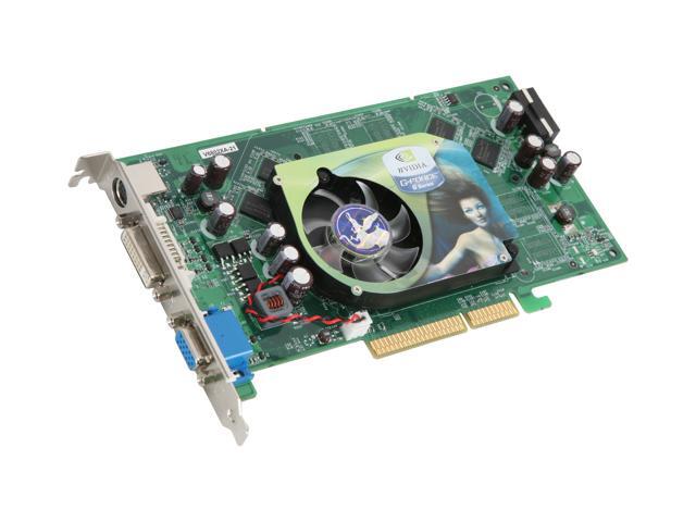 BIOSTAR GeForce 6800XT DirectX 9 V6802XA21 256MB 128-Bit GDDR2 AGP 4X/8X Video Card
