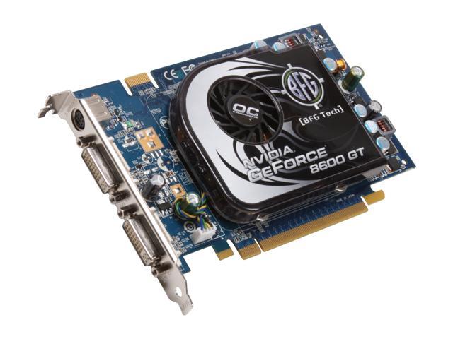 BFG Tech GeForce 8600 GT DirectX 10 BFGE86512GTOCFE 512MB 128 Bit GDDR3 PCI Express x16 HDCP Ready SLI Support Video Card