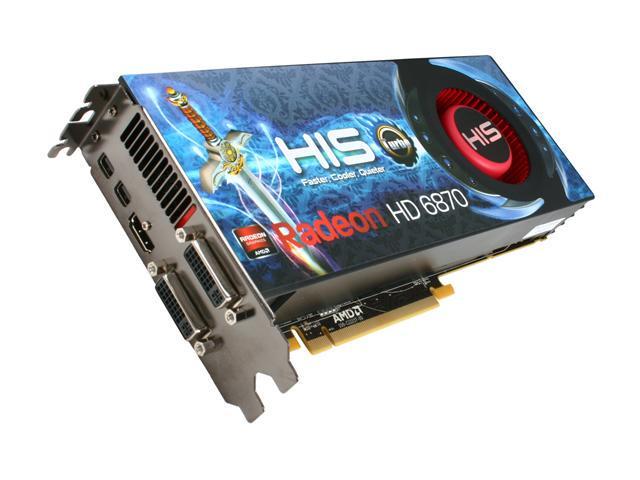HIS Radeon HD 6870 DirectX 11 H687FT1G2M 1GB 256 Bit GDDR5 PCI Express 2.1 x16 HDCP Ready CrossFireX Support Video Card with Eyefinity