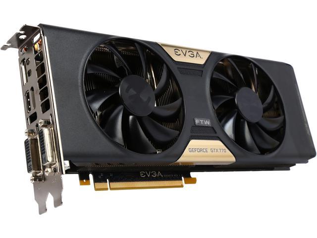 Refurbished EVGA GeForce GTX 770 DirectX 11.1 02G P4 3772 RX 2GB 256 Bit GDDR5 PCI Express 3.0 SLI Support FTW w/ ACX Cooler Video Card