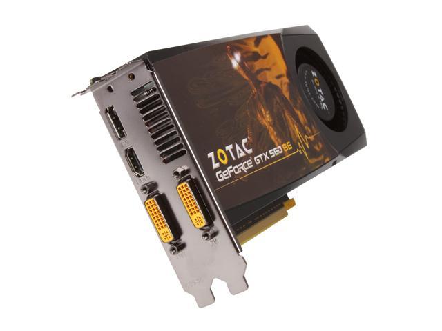 ZOTAC GeForce GTX 560 SE (Fermi) DirectX 11 ZT 50901 10M 1GB 192 Bit GDDR5 PCI Express 2.0 x16 HDCP Ready SLI Support Video Card