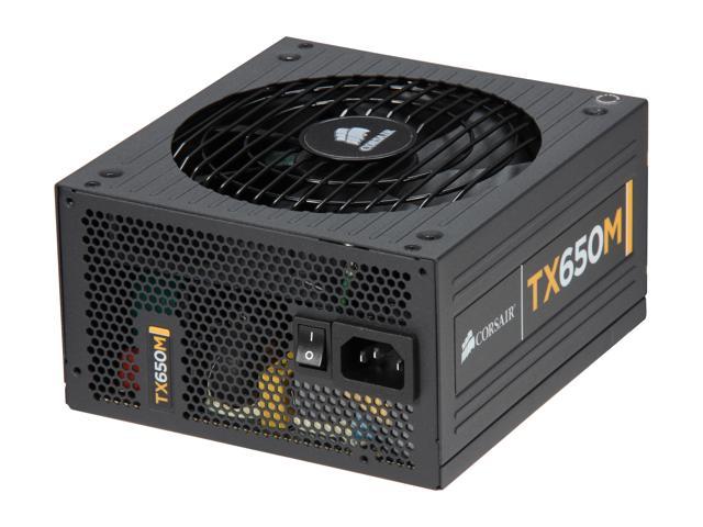 CORSAIR Enthusiast Series TX650M 650W ATX12V v2.31 / EPS12V v2.92 80 PLUS BRONZE Certified Semi Modular High Performance Power Supply New 4th Gen CPU Certified Haswell Ready