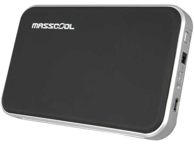 MASSCOOL UHB 2221 Aluminum 2.5" Black / Silver SATA I/II USB 2.0 External Enclosure w/OTB function